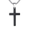Men'S Stainless Steel Simple Cross Pendant Necklace