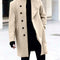 Manfinity Homme Men'S Single-Breasted Stand Collar Woolen Coat Plain Going Out Basic Overcoat